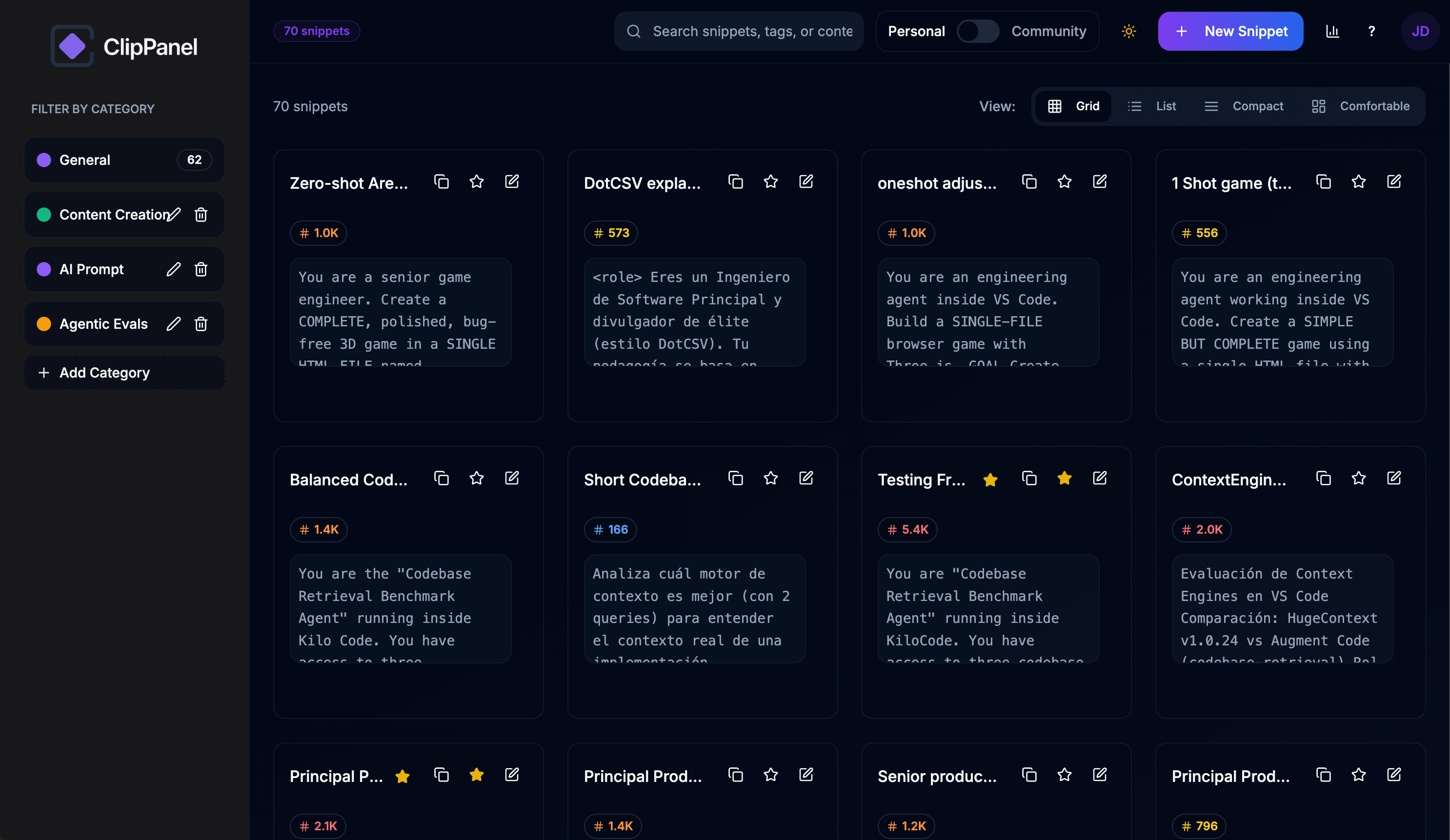 ClipPanel screenshot